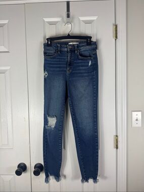 Kancan Womens Frayed Bottom Jeans Size 5/26